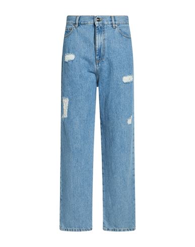 Woman Jeans Blue Size 10 Cotton, Elastane