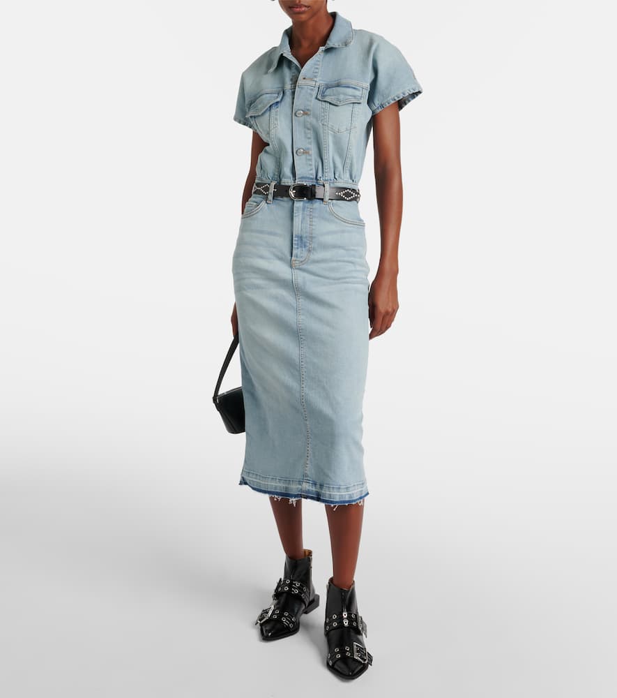 Denim midi dress