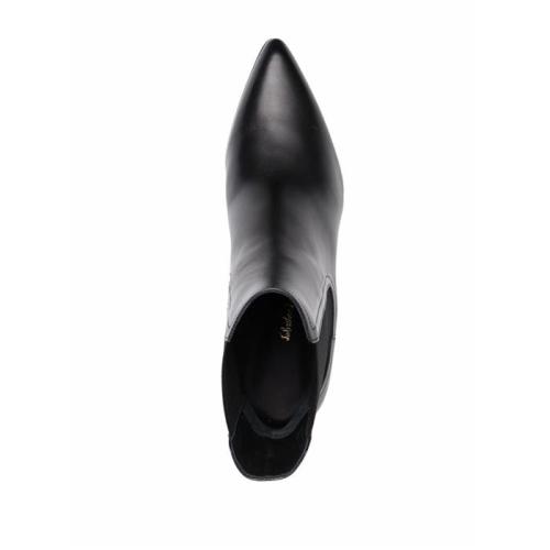 Logo-embossed heel Chelsea boots - Black