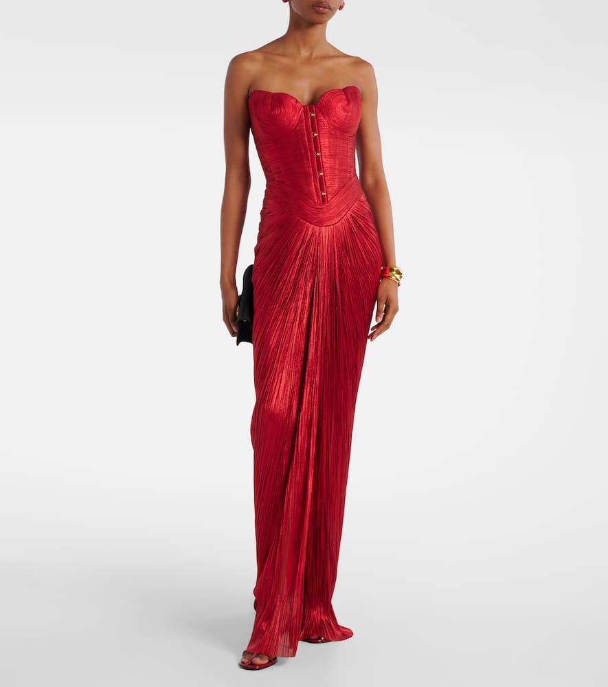 Kiera silk tulle corset gown