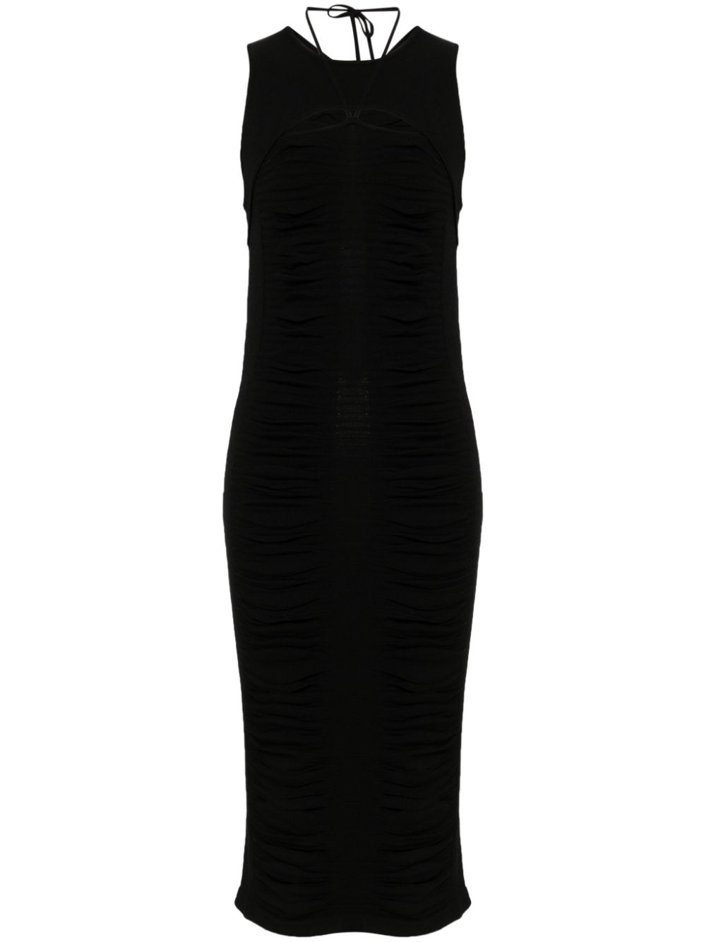 Xray ribbed-knit midi dress - Black