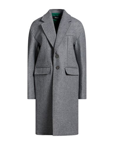 Woman Coat Grey Size 6 Virgin Wool, Polyamide