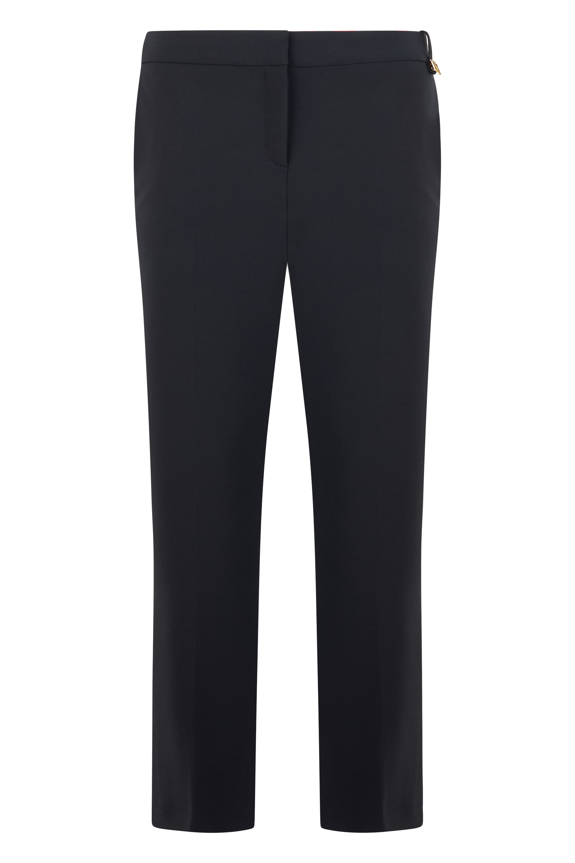 Crepe Trousers with Classic Fit and Belt