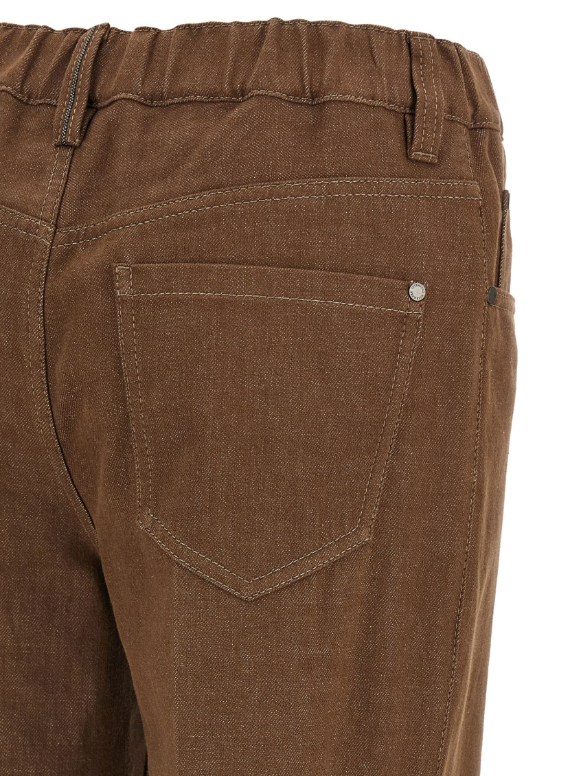 Brunello Cucinelli - contemporary pull on wide leg jean