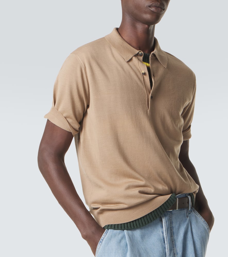 Wool polo shirt