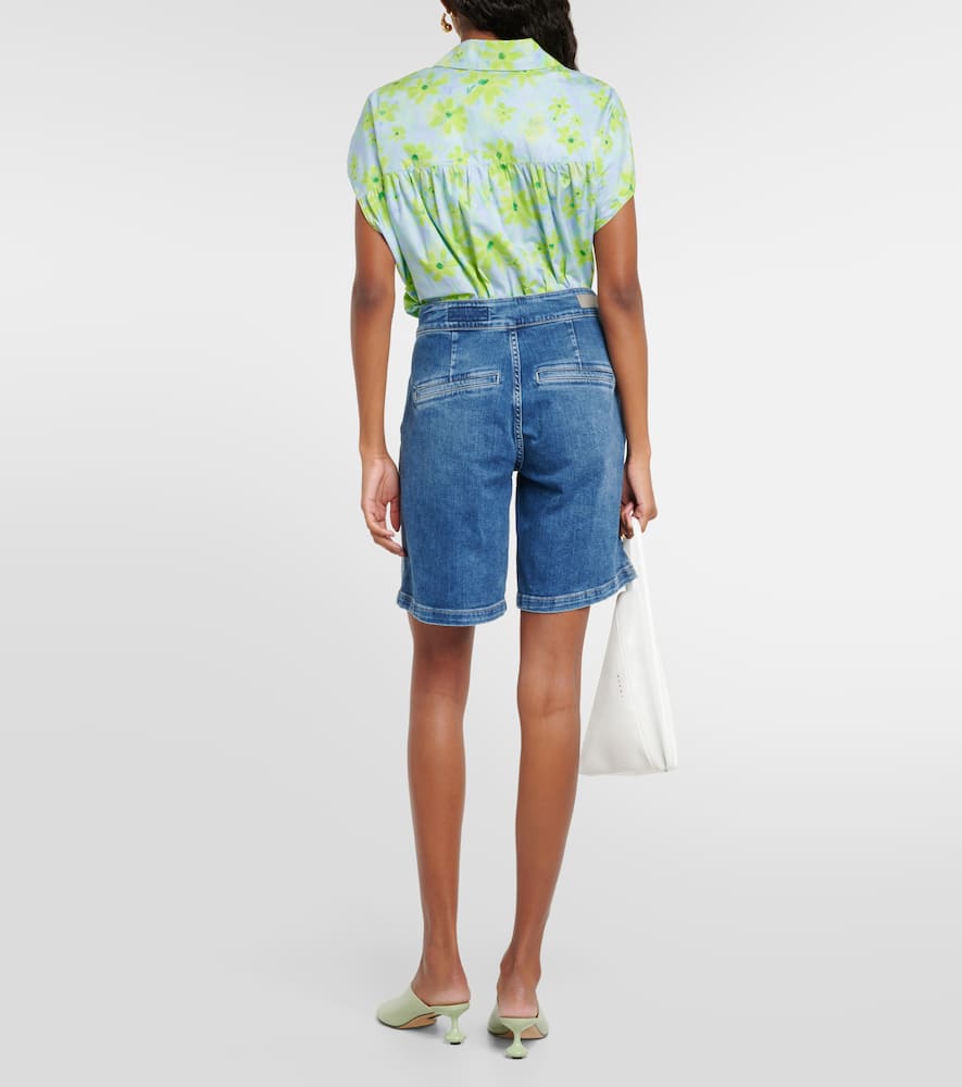 High-rise denim shorts