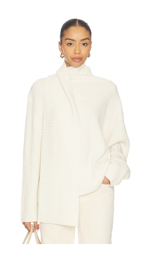 Joe's Jeans The Noa Scarf Sweater in Cream. - L also in M, S