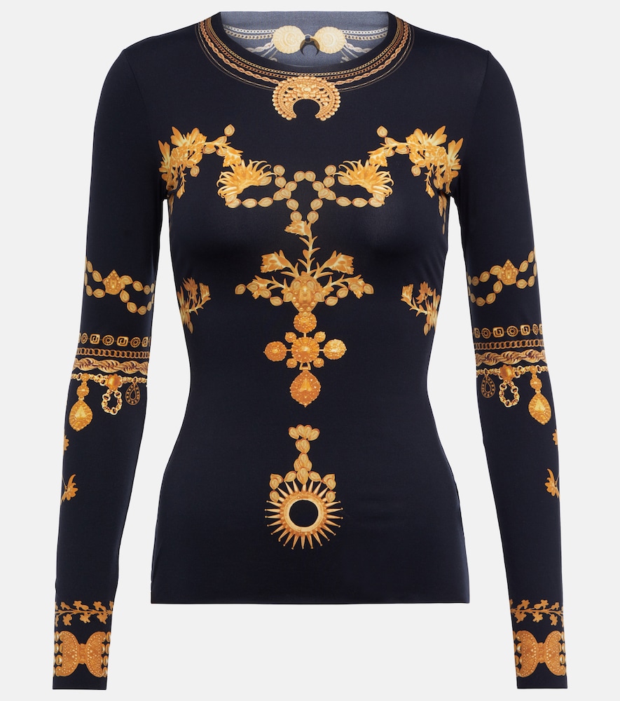 Printed jersey top