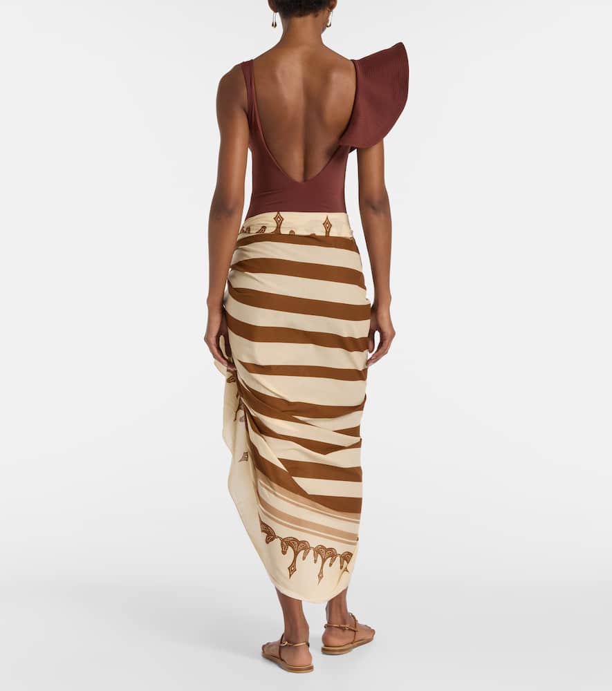 Cotton printed beach cover-up