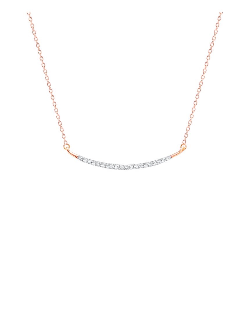 Adina Reyter 여성 14K Rose Gold 0.06 Ct. Tw. Diamond Large Curve Necklace