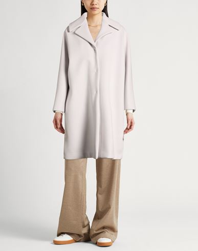 Resort Woman Coat Light grey Size 4 Wool, Cashmere