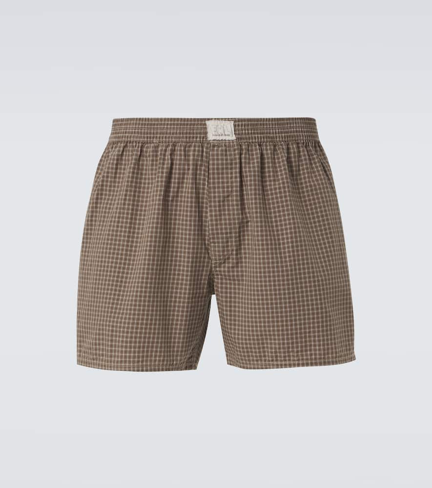 Checked cotton boxers