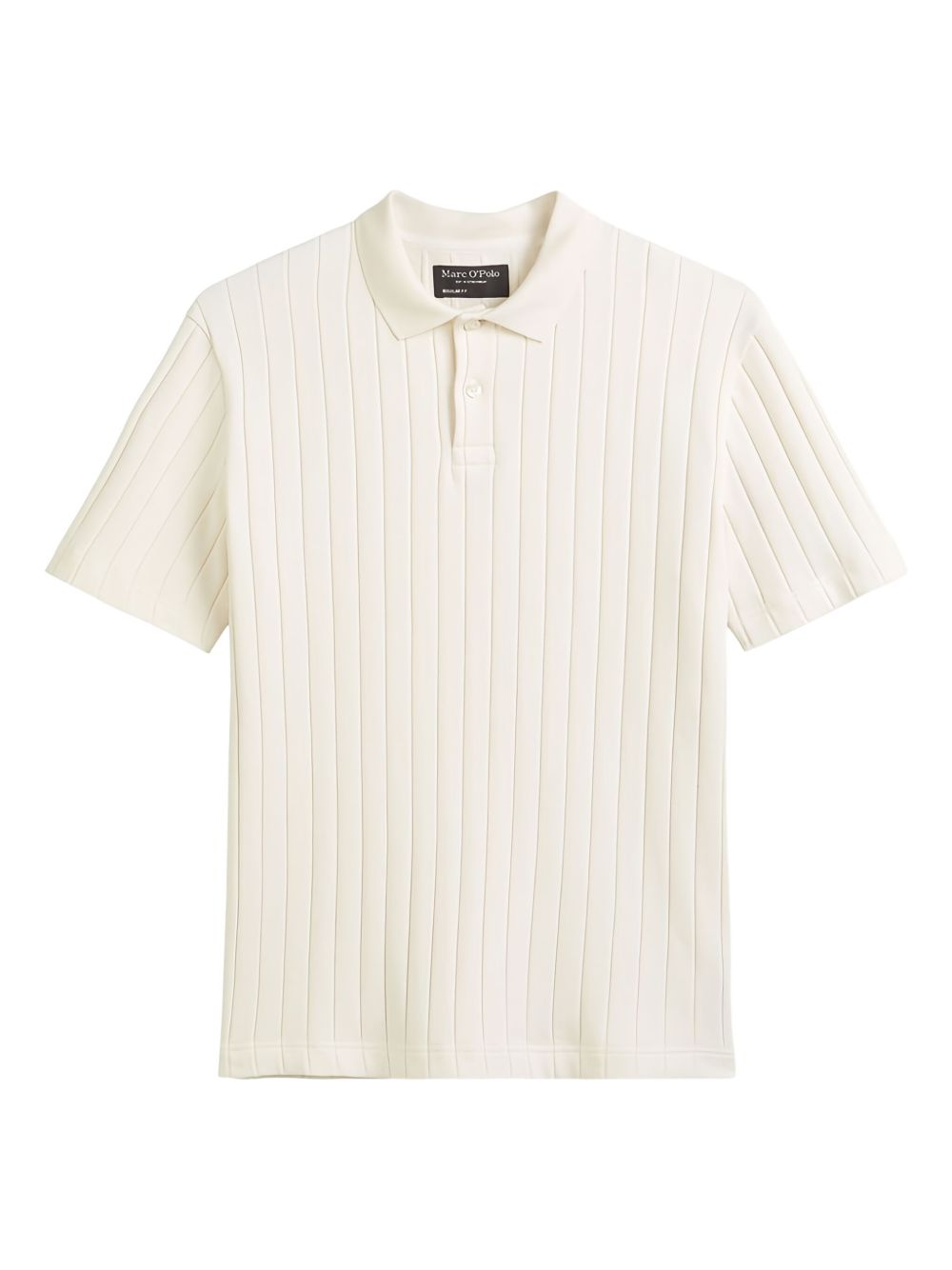 Ribbed polo shirt - White