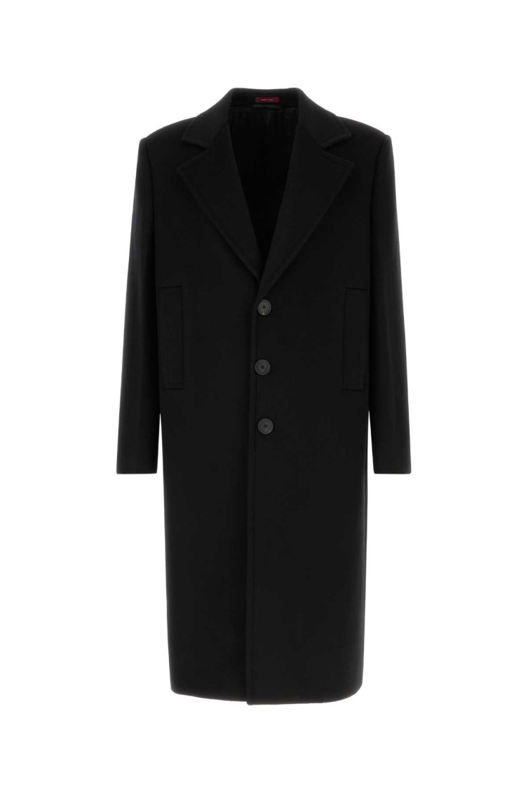 Gucci - wool blend coat notch lape