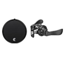 August Smart Lock Pro + Connect with Navis Paddle in Black Suede