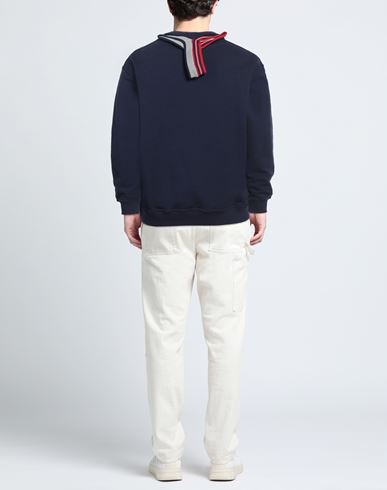 Man Sweatshirt Navy Size L Cotton