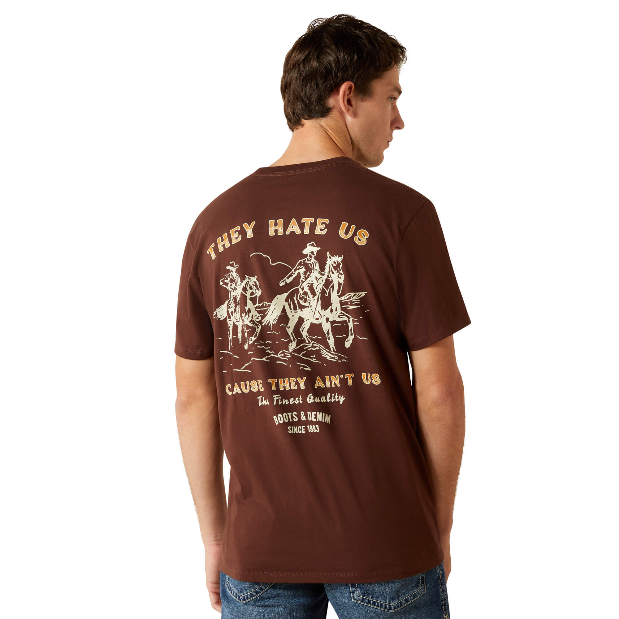 Men's They Ain't Us Classic Fit T-Shirt in Deep Mahogany, Size 2X-Large
