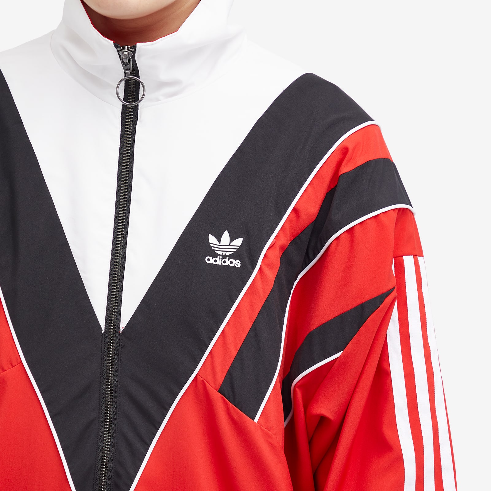 Women's Rasant Oversized Zip Off Track Top in Collegiate Red