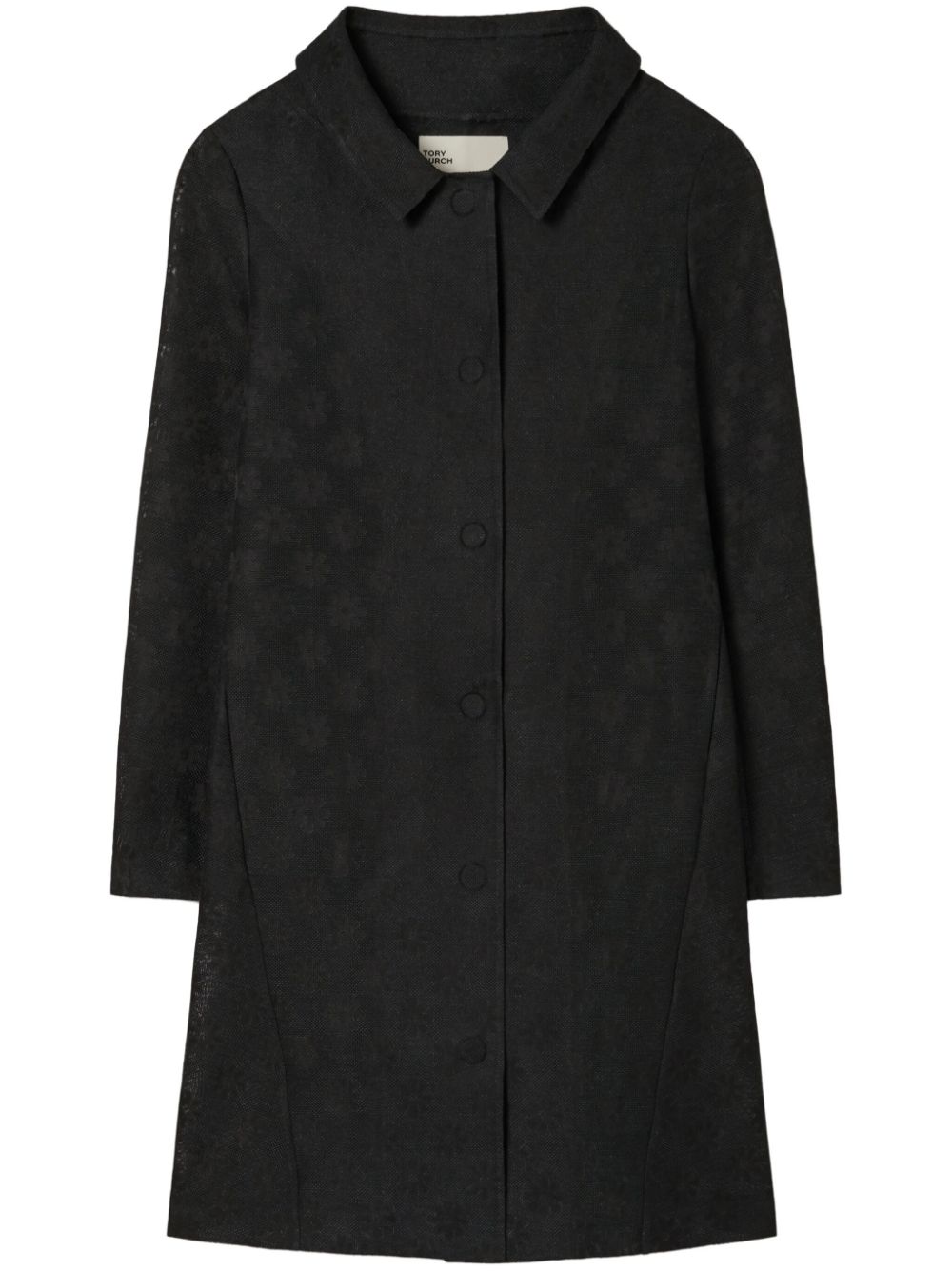 Cotton and linen Daisy coat - Black