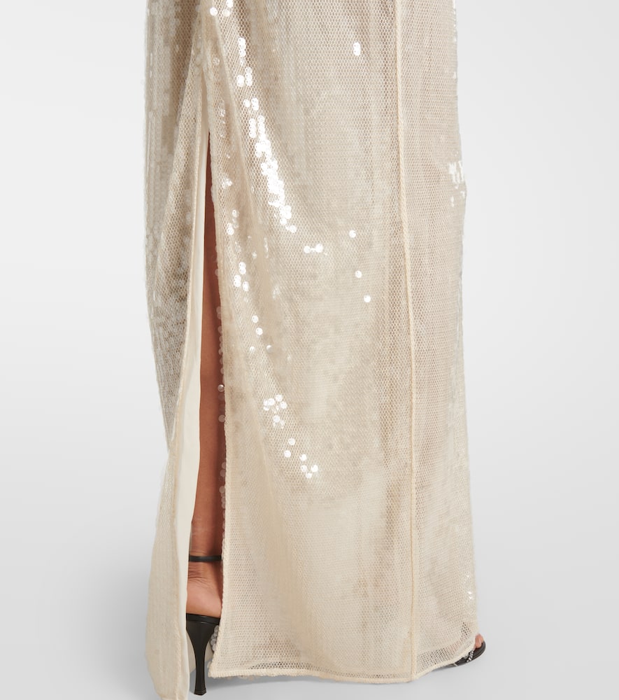 Stella McCartney Sheer sequined maxi dress
