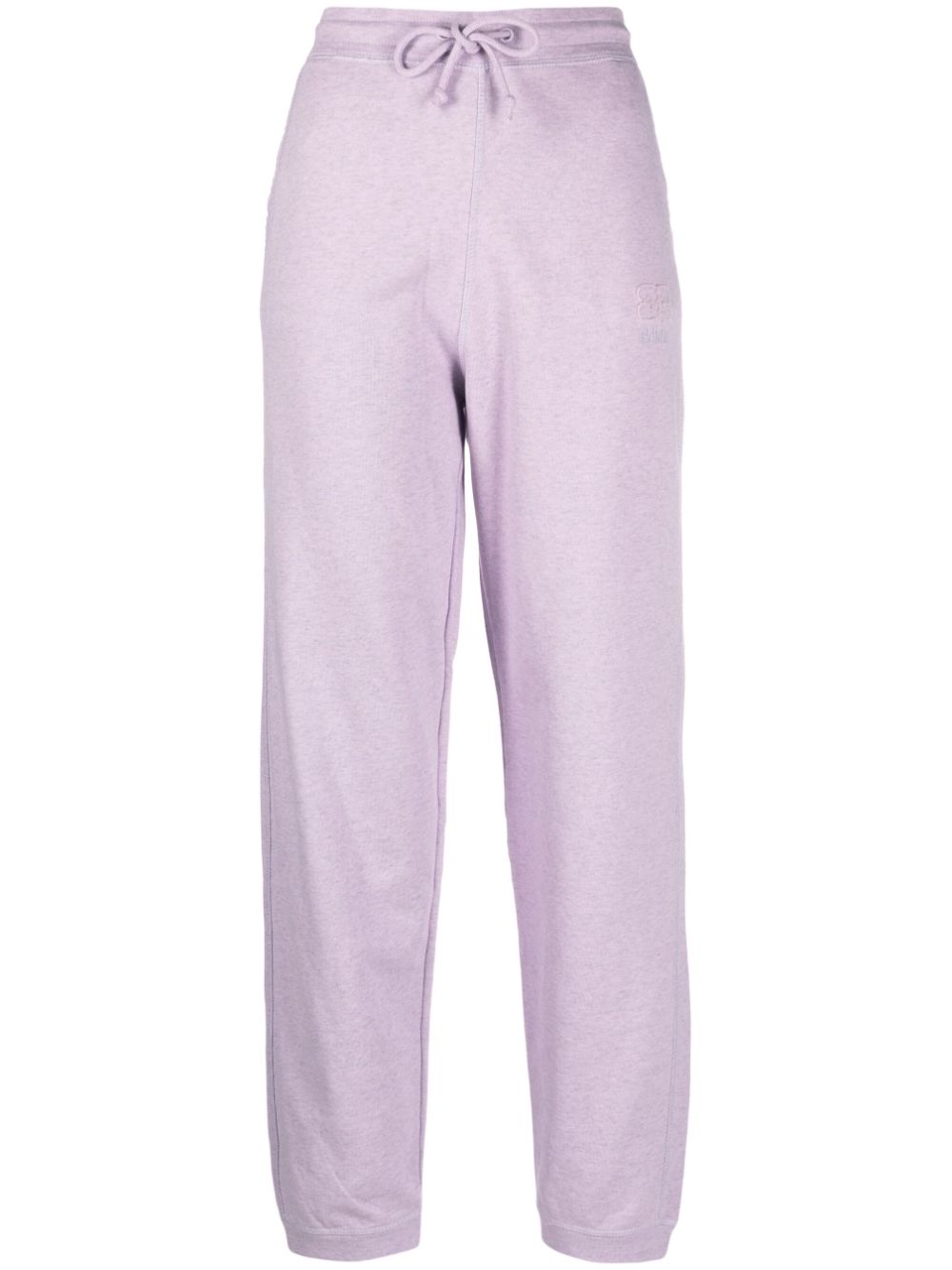 Tapered organic cotton track pants - Purple