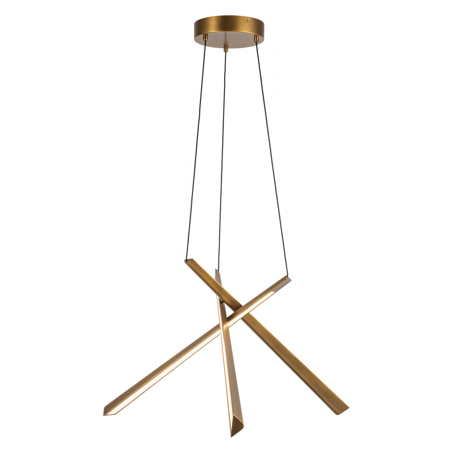 Vintage Brass LED Chandelier from the Lex Collection