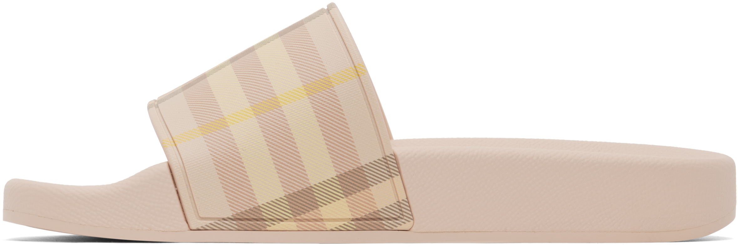 Burberry Pink Check Pool Slides