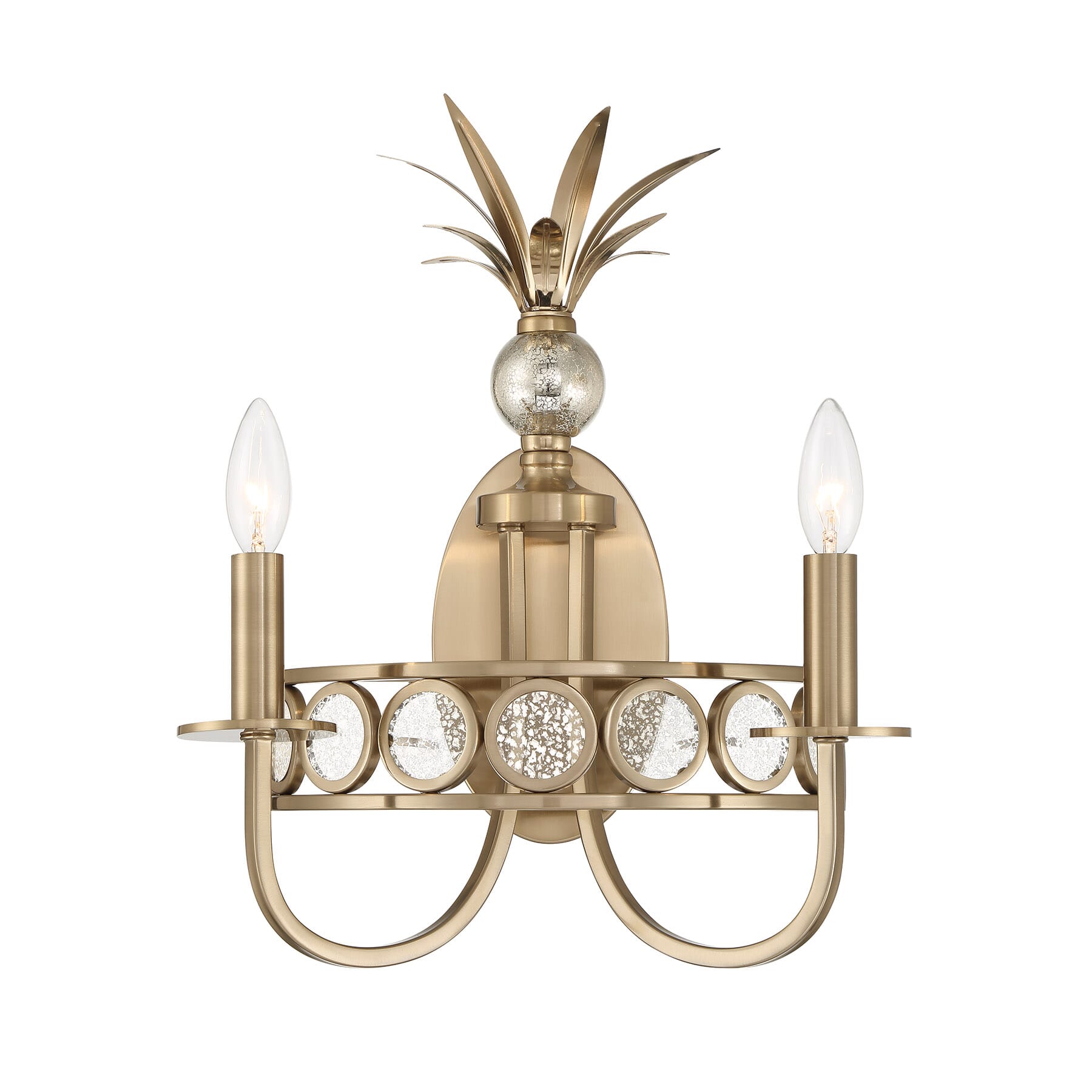 Hearst 2-Light Wall Sconce in Noble Bra