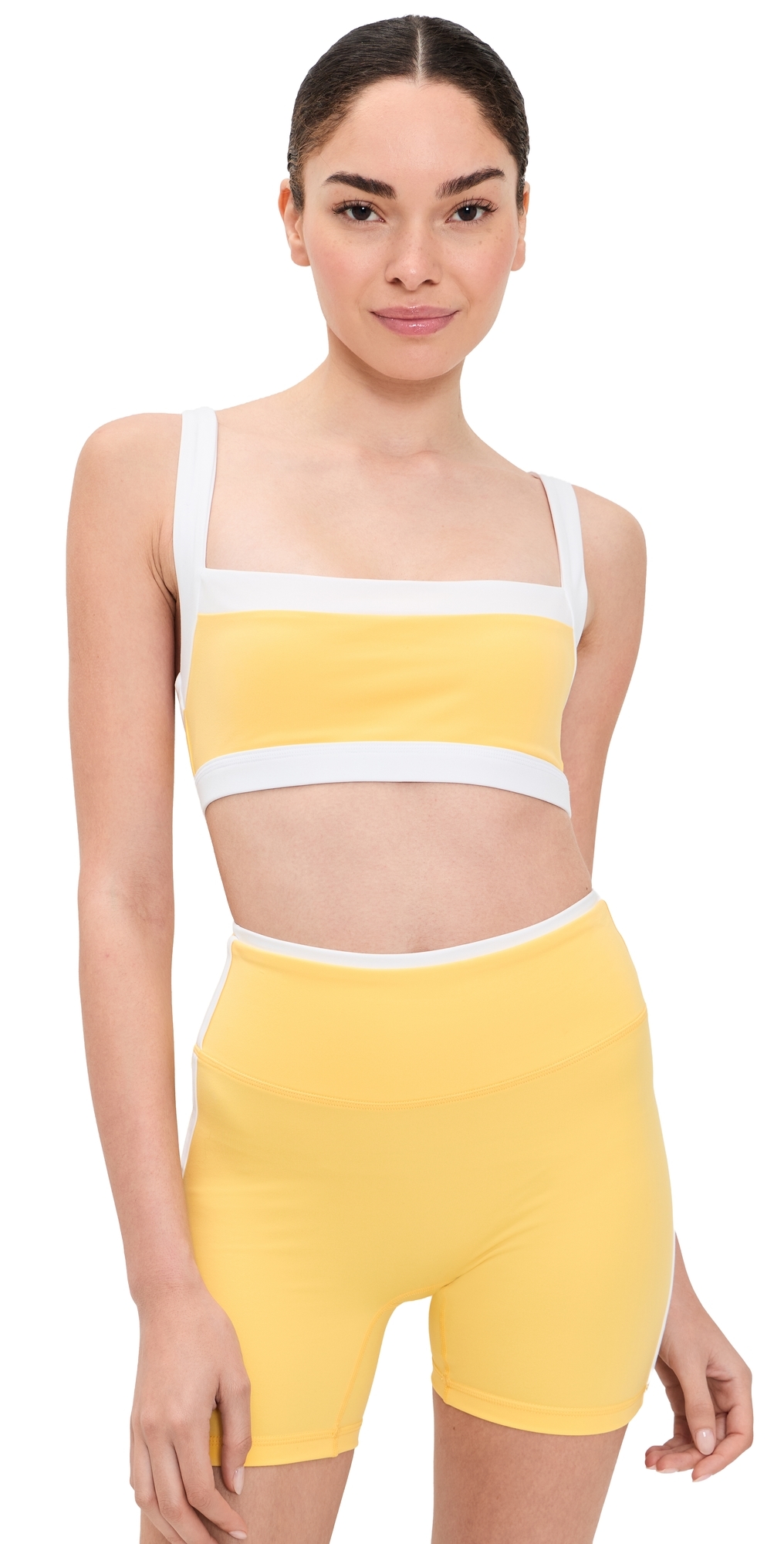 Straight Neck Bra Daisy w/ White Contrast