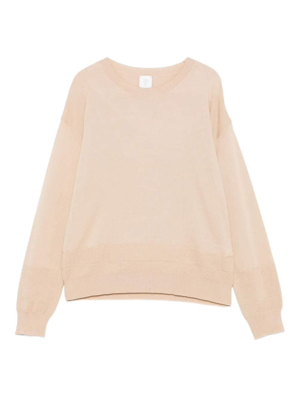 Ribbed Wool Blend Sweater — Beige
