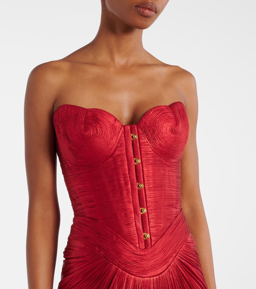 Kiera silk tulle corset gown