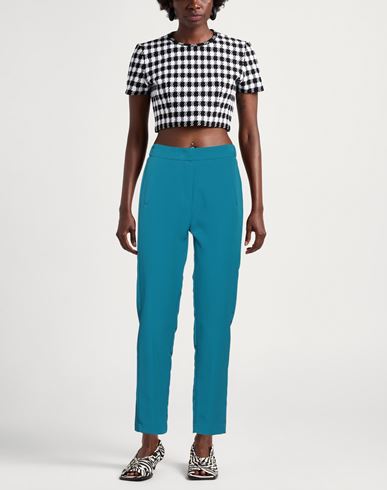 Woman Pants Azure Size S Polyester, Elastane