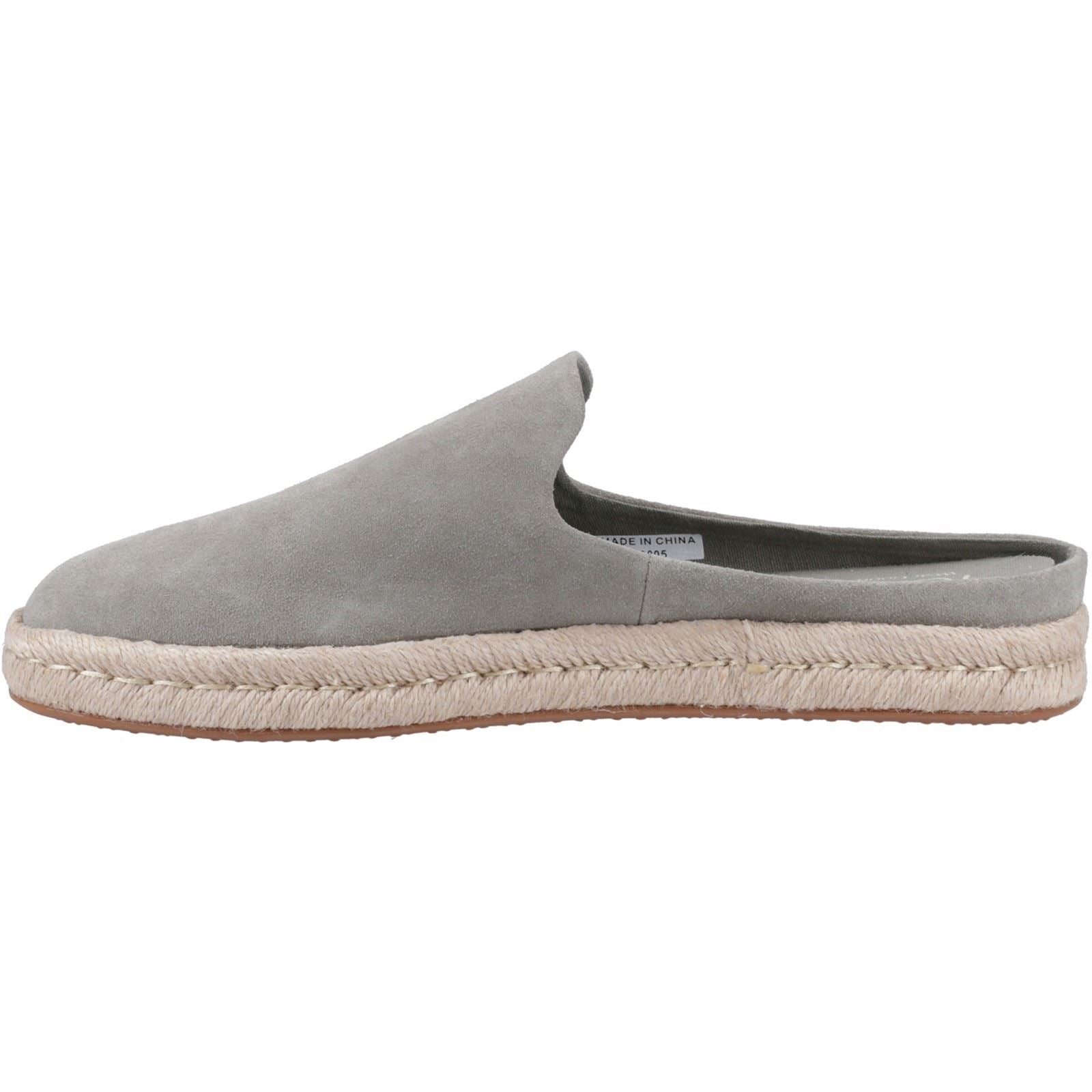 Toms Santiago Mule Leather Men's Vetiver Grey Slipper