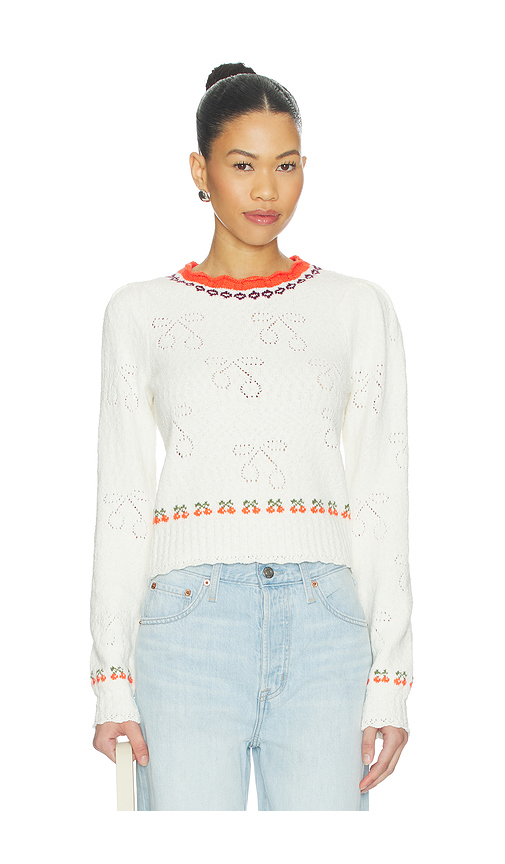 Free People Tilly Pullover Sweater in Ivory. L. Also in XS