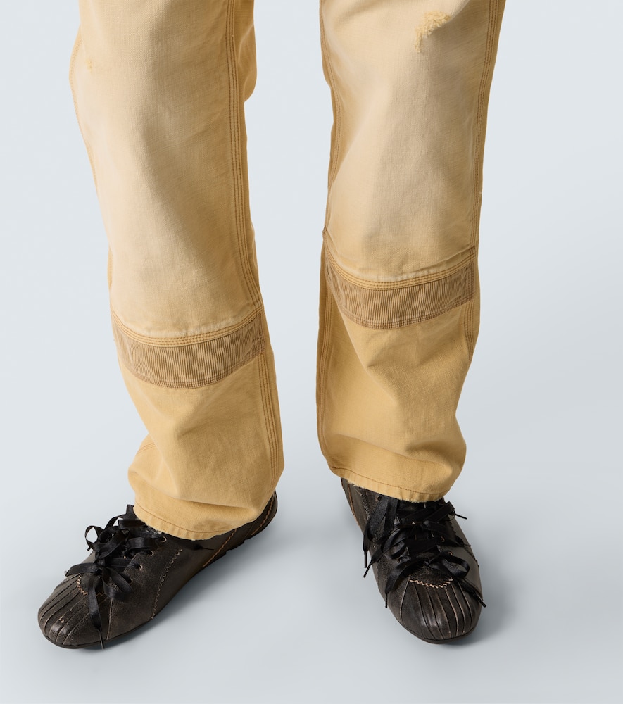 Sierra cotton canvas straight pants