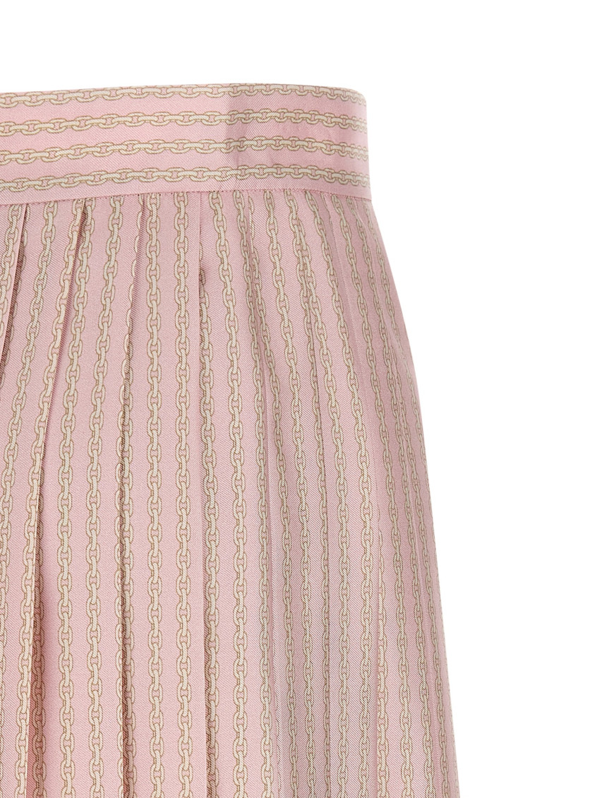 Pleated Silk Skirt