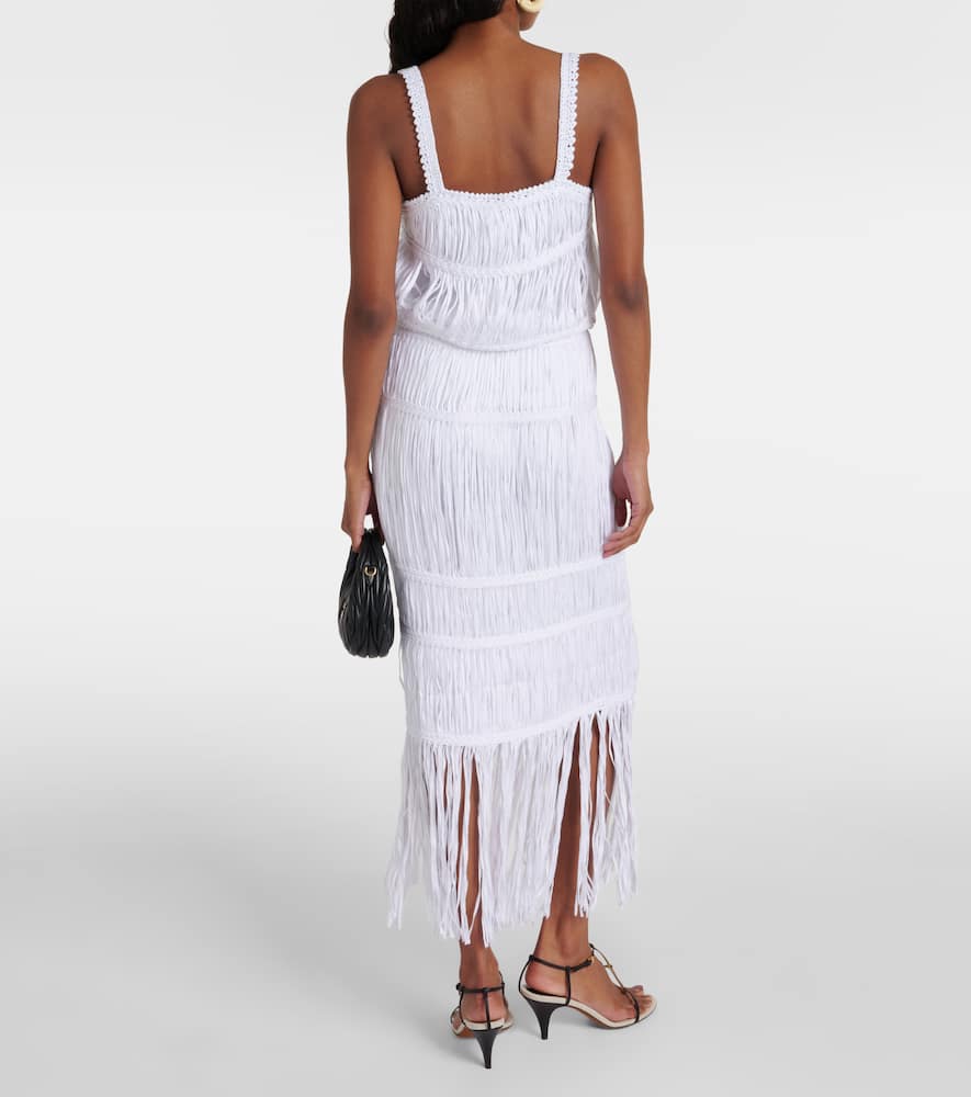 Sterling macramé cotton crop top