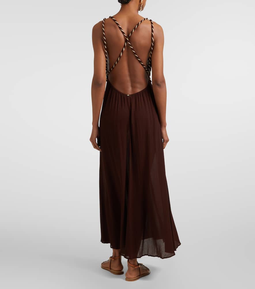 Collette open-back maxi dress