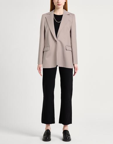 Woman Blazer Light grey Size 10 Viscose, Polyamide, Elastane