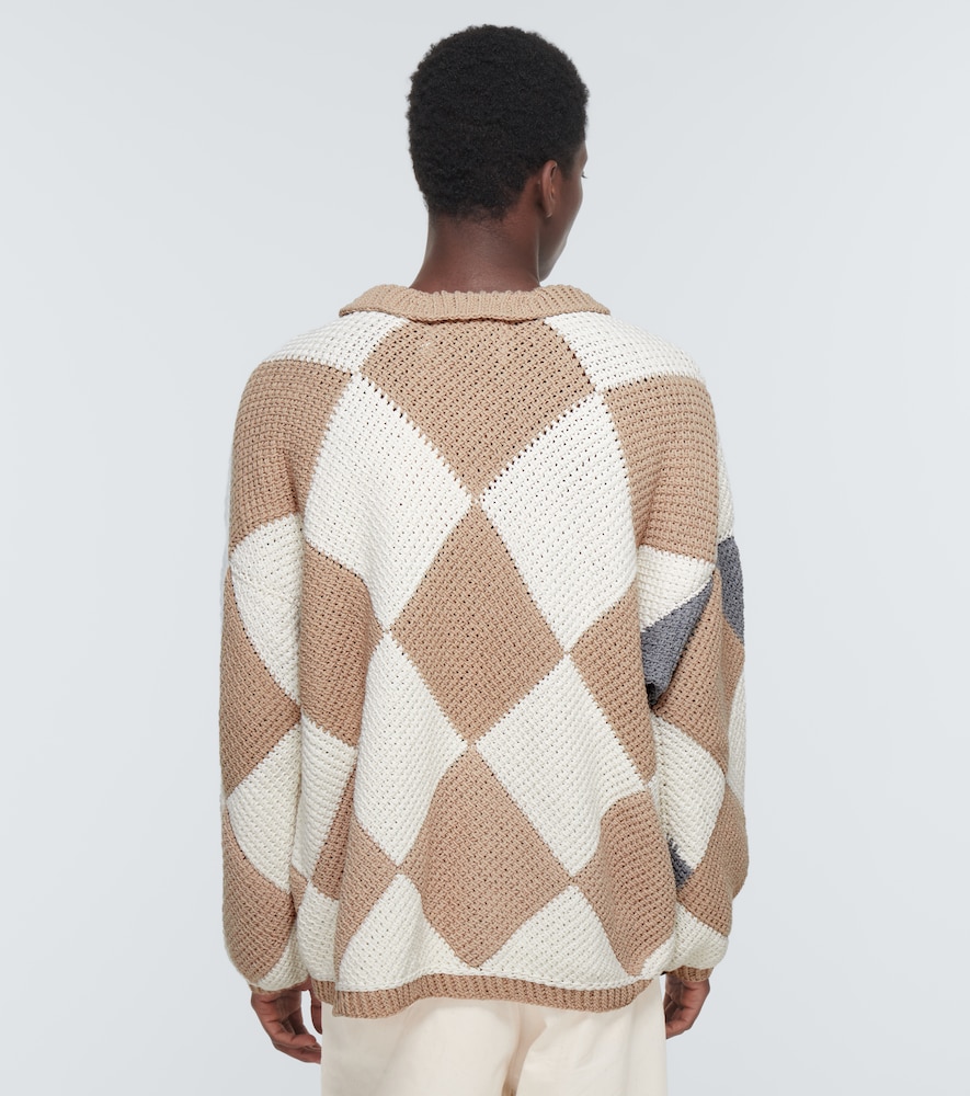 Jacquard cotton sweater