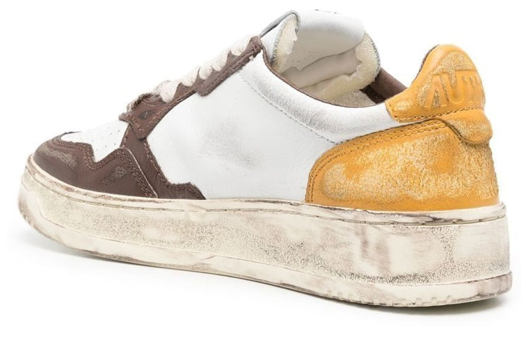 (WMNS) Medalist Low Super Vintage Sneakers 'White Brown Yellow'