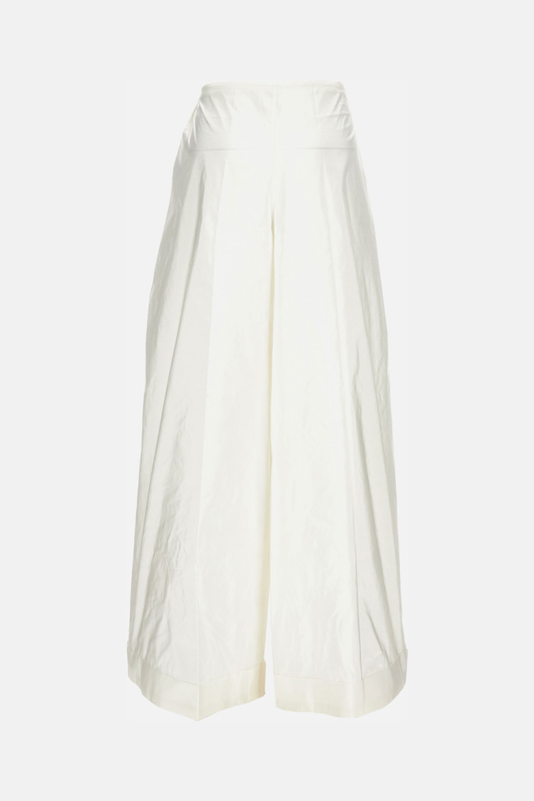 White Wide-leg Trouser