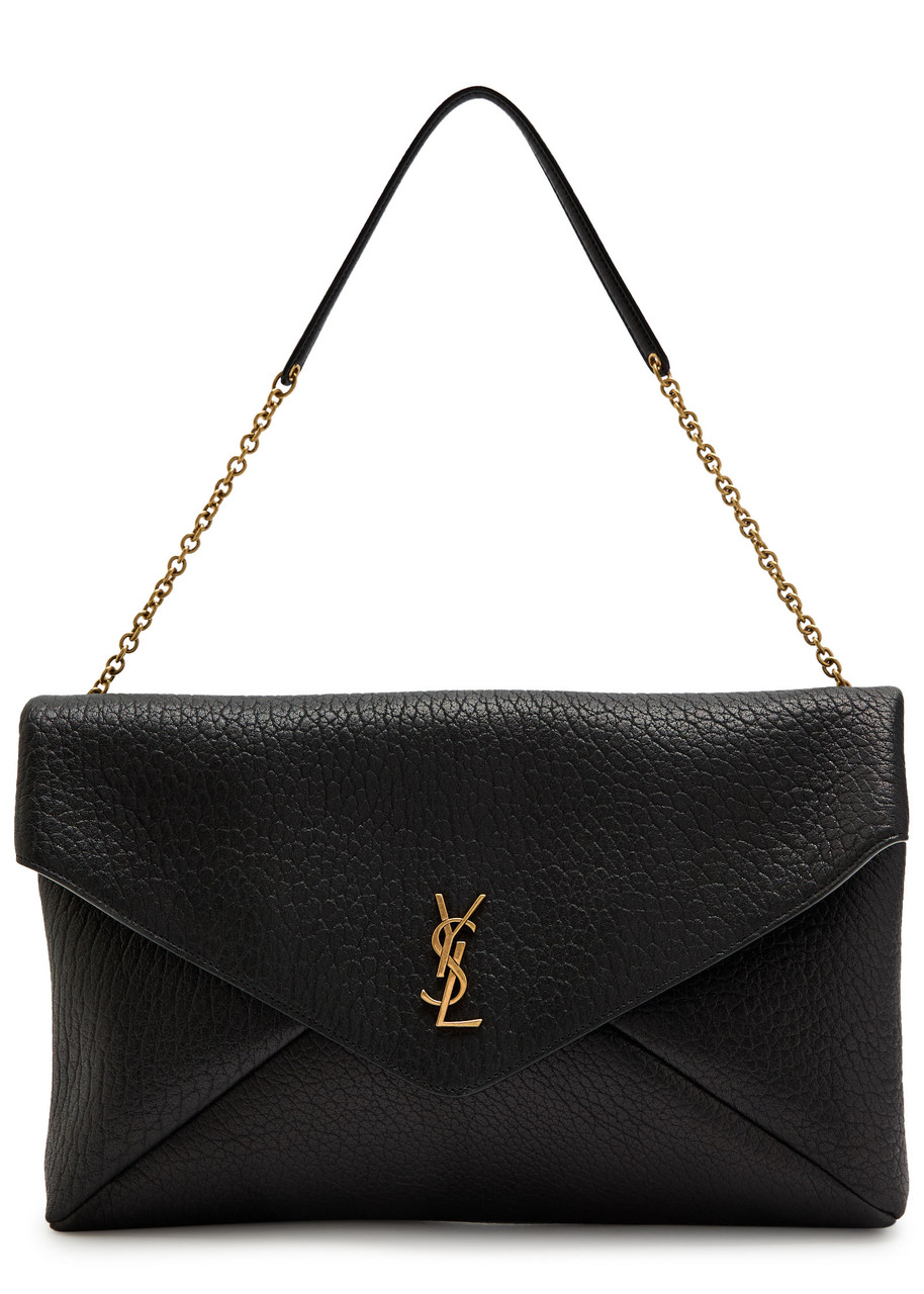 Envelope Grained Leather Pouch