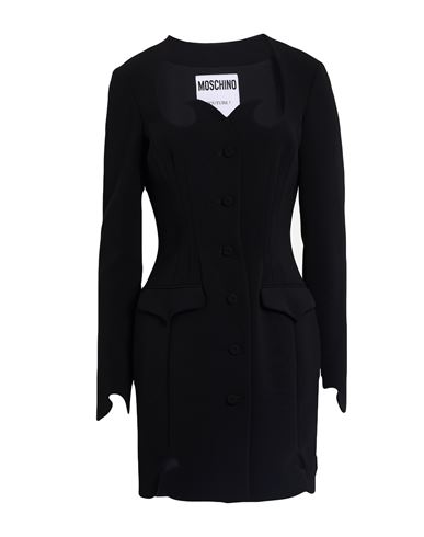Woman Mini dress Black Size 12 Polyester, Polyurethane