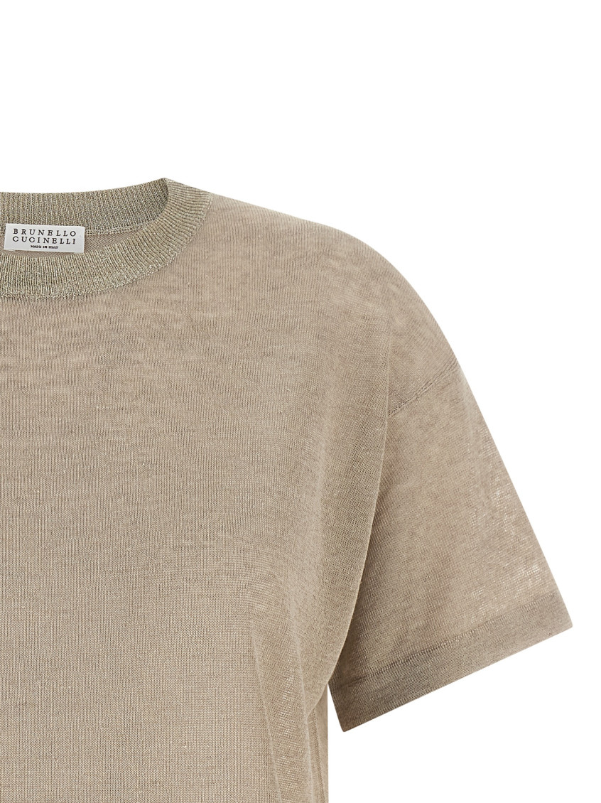 Brunello Cucinelli - short sleeve sweater round neck ribbed collar