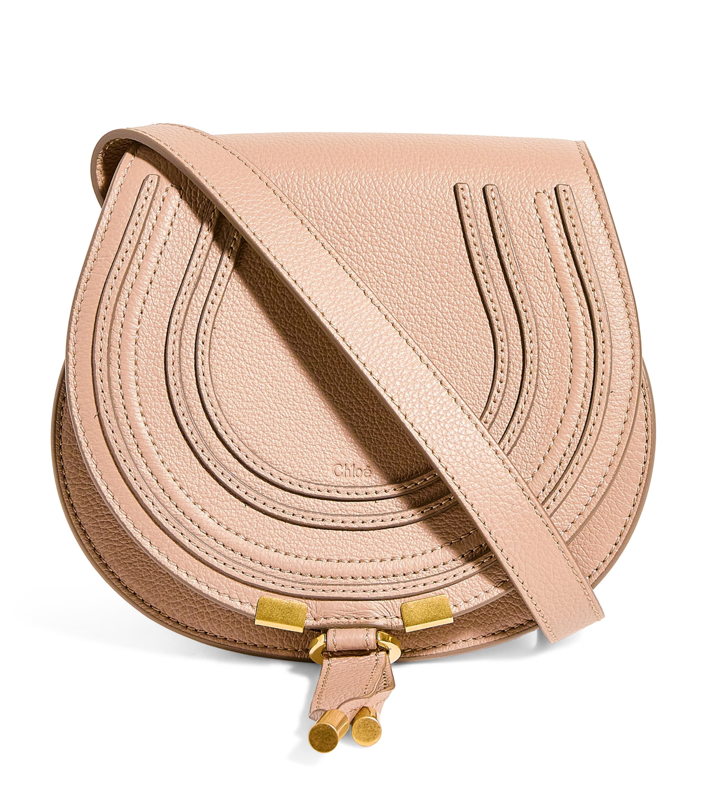 Small Leather Marcie Saddle Bag