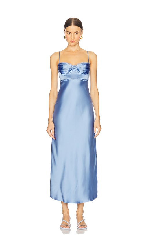 ASTR the Label Florianne Dress in Blue. - L also in
