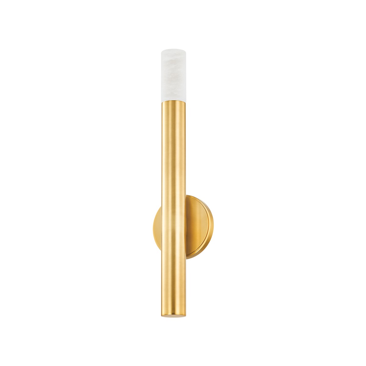 Aged Brass One Light Wall Sconce from the Pali Collection