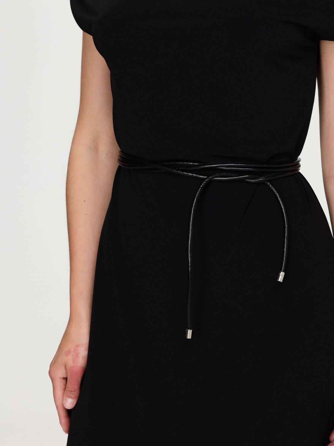 Belted midi dress - Black