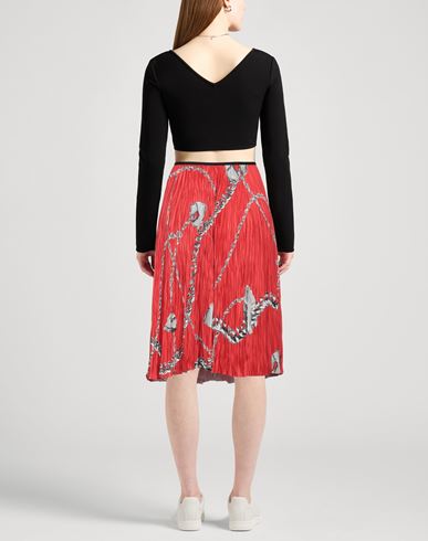 Woman Midi skirt Red Size 4 Polyester